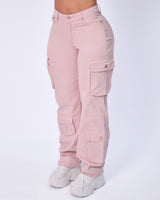Pantalon Dama Cargo Rosa