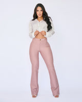 Pantalon Dama Recto Palo de rosa