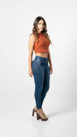 Jean Dama Skinny Azul