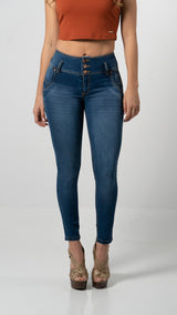 Jean Dama Skinny Azul