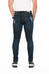 Esencial Jeans Hombre 21121309 - Azul oscuro con rotos