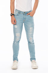 Esencial Jeans Hombre 21121309 - Hielo con rotos