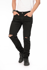 Esencial Jeans Hombre 21121310 - Negro T con rotos
