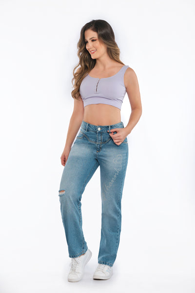 Jeans Straight  con proceso   laser ref:22122127 color-049