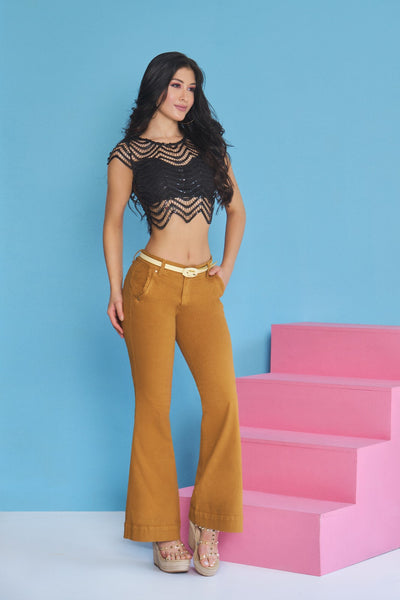 Jeans dama ref:22122219 color -terracota